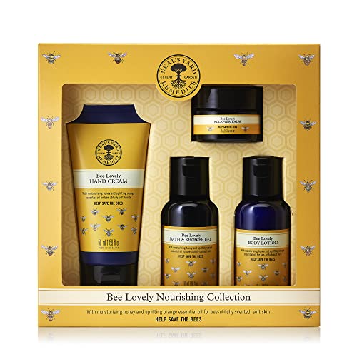 Neal's Yard Remedies | Bee Lovely Nourishing Collection | Set of Hand Cream, Shower Gel, Body Lotion & All Over Balm | Gifts for Women | Pack of 4