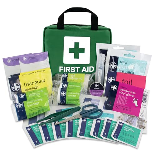 Lewis-Plast Premium First Aid Kit For Home Car Holiday And Workplace - Includes Bandages, Eye Pods, Ice Packs And Essentials For Everyday Situations, 90 Count (Pack of 1)