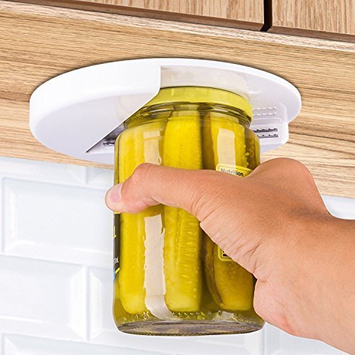Gr8 Home Arthritis Glass Jar Opener for Under the Kitchen Cabinet Counter Lid Remover Gadget Gripper Dining Bar Tool Elderly Aid