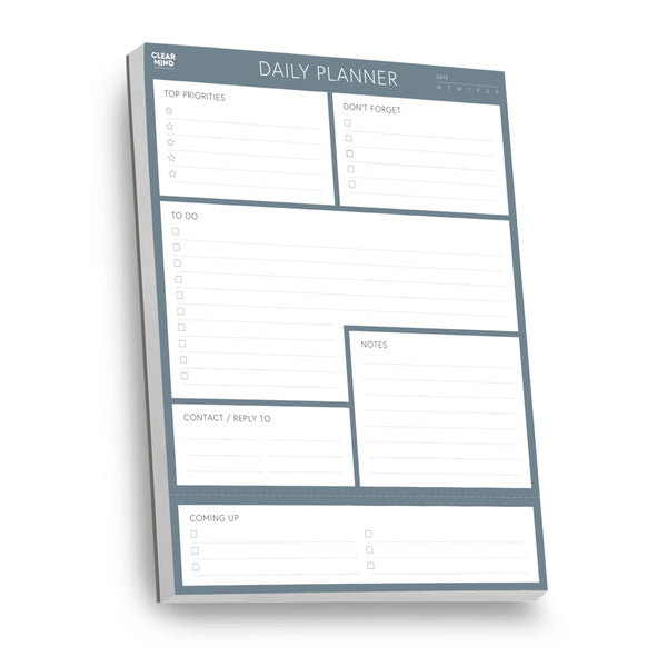 Daily Planner Desk Pad by Clear Mind Concepts® – A4 Size - 100 Undated Tear Off Sheets 120gsm Thick Paper - To Do Checklist Notes for Home Business Office Study Productivity Planning and Organising