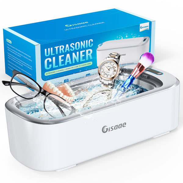Gisaae Ultrasonic Cleaner, 46KHz Portable Ultrasonic Jewellery Cleaner，550ML Clean Pod Glasses Cleaner Machine Cleaning Sets, Sonic Cleaner for Silver Jewelry Necklace Glasses Watch Denture Bracelets