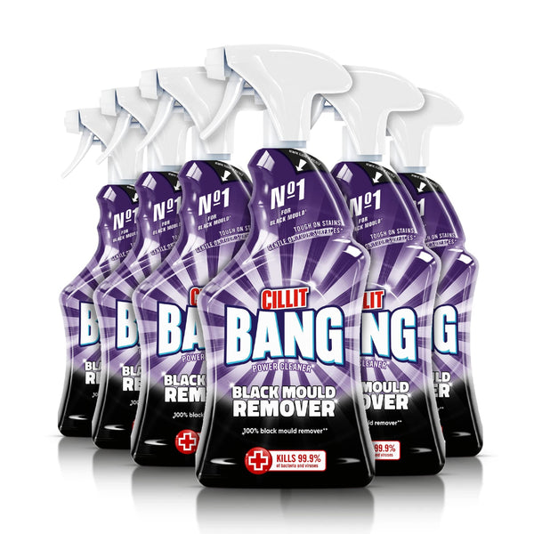 Cillit Bang Black Mould Remover Spray I Removes Mould, Mildew & Dirt I Size: 750ml (Pack of 6)
